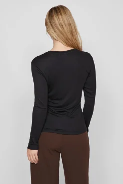 Vila T-Shirts-Camisola manga comprida térmica Preto