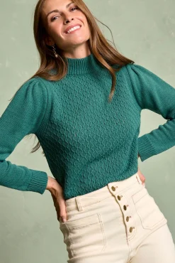 Polín Et Moi Camisolas-Camisola manga Elina Verde