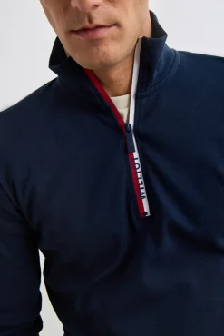 Williot Camisolas-Camisola Meia Fecho-Éclair Azul