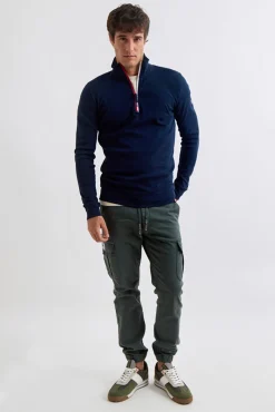 Williot Camisolas-Camisola Meia Fecho-Éclair Azul