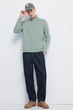 Springfield Camisolas-Camisola Milano com fecho-éclair verde