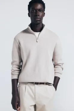 Springfield Camisolas-Camisola Milano com fecho-éclair cru