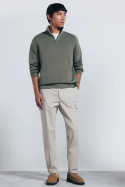 Springfield Camisolas-Camisola Milano com fecho-éclair bege