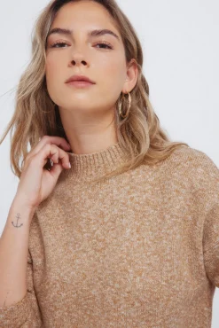 Springfield Camisolas-Camisola Perkins com gola combinada cru