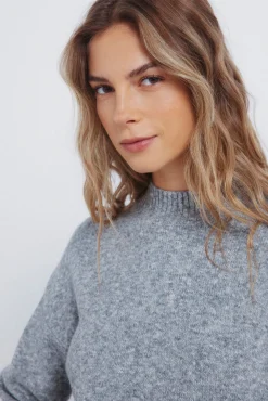 Springfield Camisolas-Camisola Perkins com gola combinada cinzento