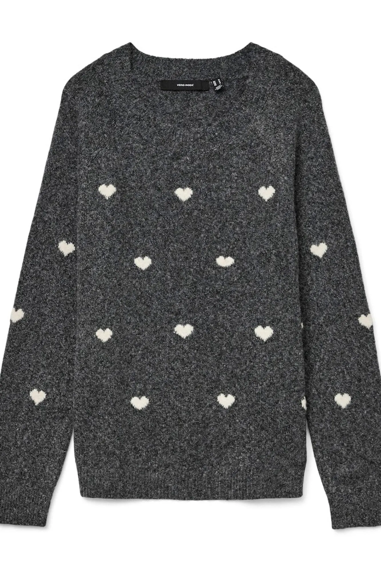 Vero Moda Curve Camisolas-Camisola plus size com gola redonda Cinzento