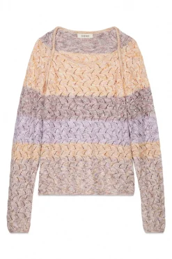 Slowlove Camisolas-Camisola rendilhada Ecru