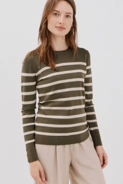 Cortefiel Camisolas-Camisola riscas Verde