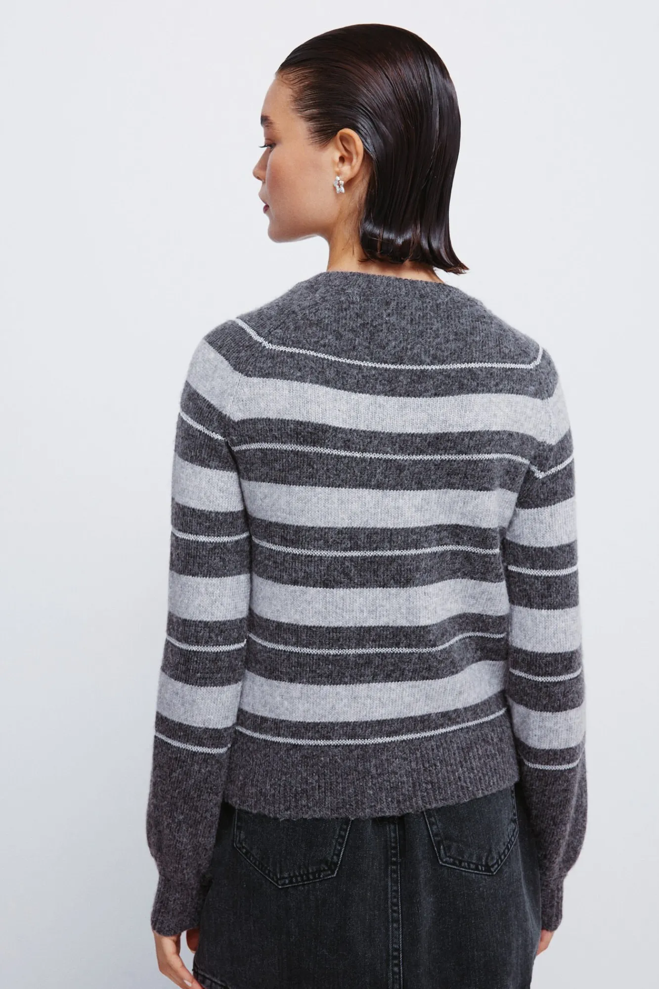 Springfield Camisolas-Camisola riscas de lurex cinzento