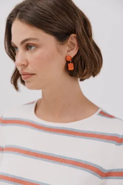 Cortefiel Camisolas-Camisola riscas multicor Vermelho