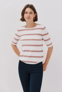 Cortefiel Camisolas-Camisola riscas multicor Vermelho