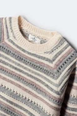 Springfield Kids Malhas-Camisola riscas para meninas. rosa