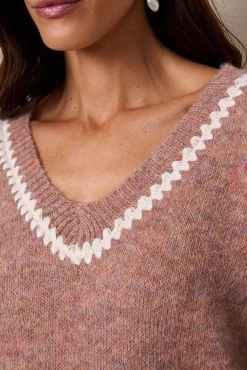 Polín Et Moi Camisolas-Camisola Rosalinda com decote em V Subiu