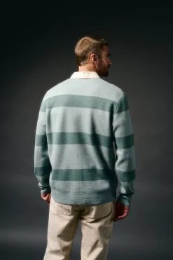 OOTO Camisolas-Camisola rugby gola polo Azul