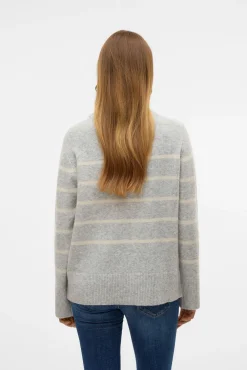 Vero Moda Camisolas-Camisola às riscas Cinzento