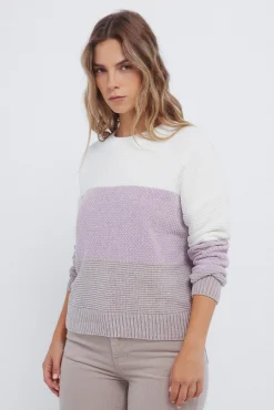 Springfield Camisolas-Camisola às riscas de chenille cinzento