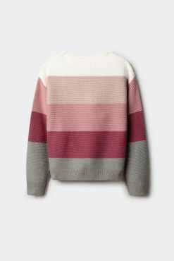 Springfield Kids Malhas-Camisola às riscas para menina rosa