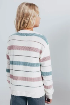 Springfield Kids Malhas-Camisola às riscas para menina rosa