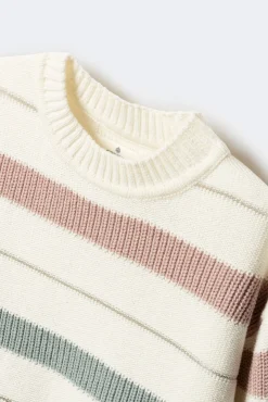 Springfield Kids Malhas-Camisola às riscas para menina rosa