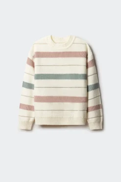 Springfield Kids Malhas-Camisola às riscas para menina rosa