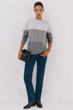 Cortefiel Camisolas-Camisola suave com franjas Cinzento