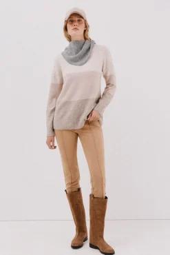 Cortefiel Camisolas-Camisola suave com franjas Tostado