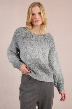 Molly Bracken Camisolas-Camisola tie dye de manga comprida Cinzento