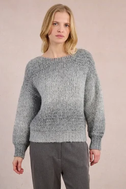 Molly Bracken Camisolas-Camisola tie dye de manga comprida Cinzento