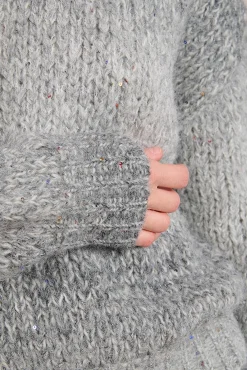 Molly Bracken Camisolas-Camisola tie dye de manga comprida Cinzento