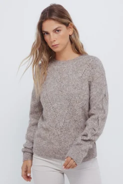 Springfield Camisolas-Camisola trançado em V cinzento