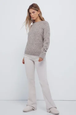 Springfield Camisolas-Camisola trançado em V cinzento