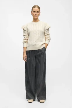 Object Camisolas-Camisola vazado com babados Branco