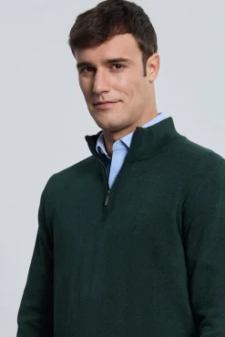 Valecuatro Camisolas-Camisola com meia fecho-éclair Verde