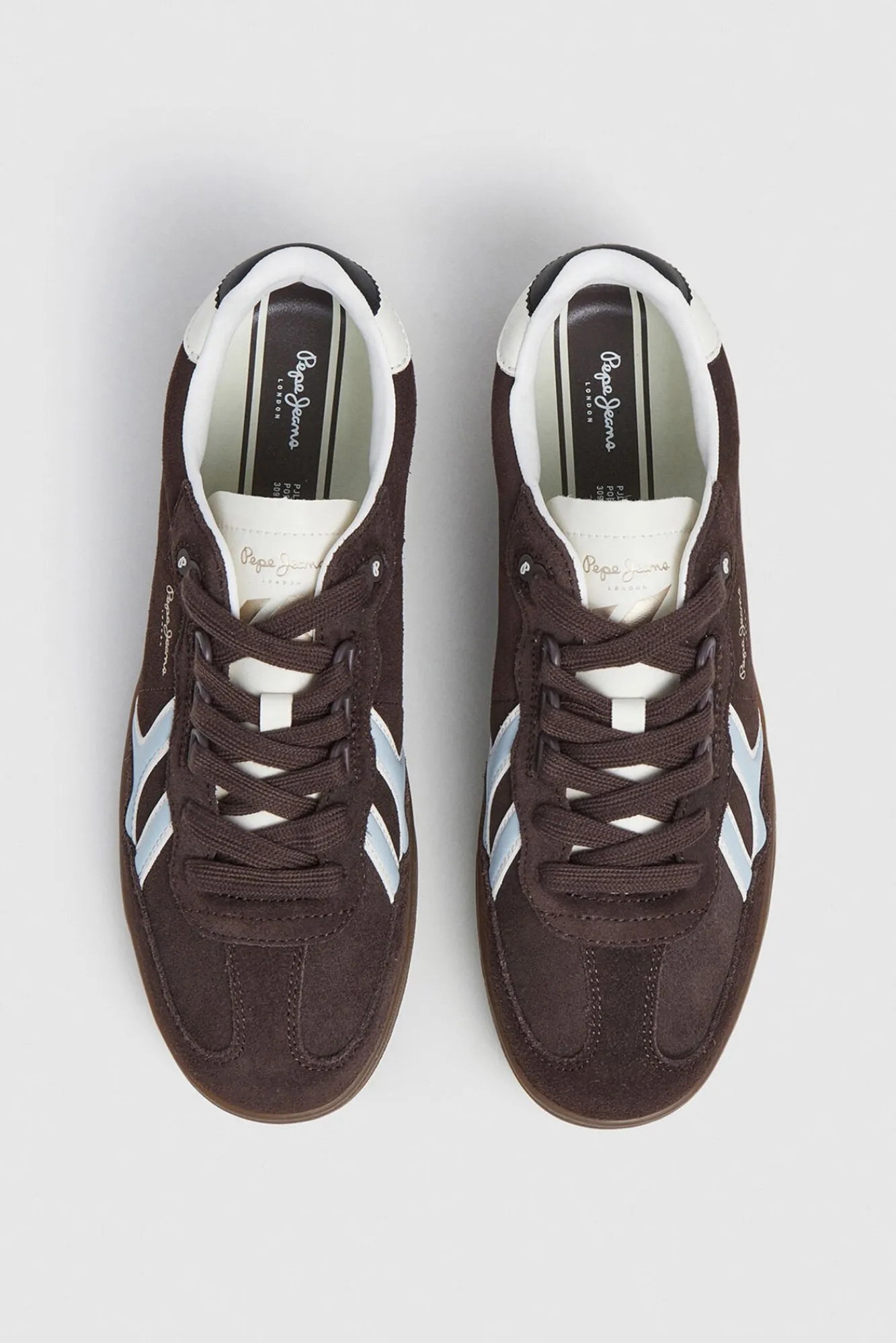 Pepe Jeans Sneakers-Camurça Cupsole de camurça castanho