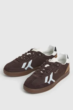 Pepe Jeans Sneakers-Camurça Cupsole de camurça castanho