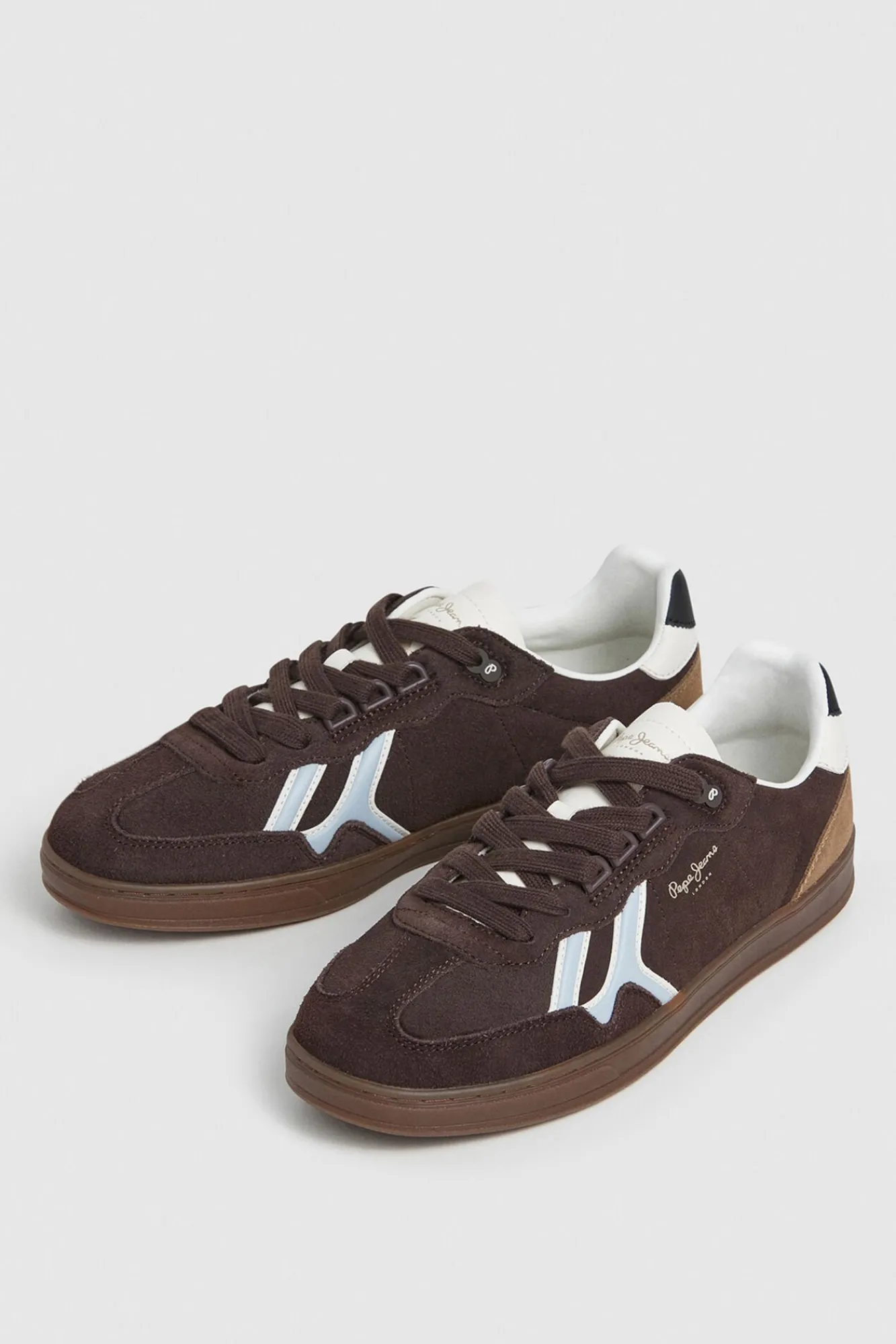 Pepe Jeans Sneakers-Camurça Cupsole de camurça castanho