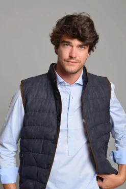 Cloking Coletes|Ultralights-Camurça de colete Azul