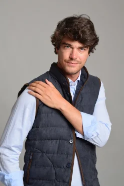 Cloking Coletes|Ultralights-Camurça de colete Azul