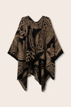 Vilanova Cachecol-Capa Cachecol Paisley preto