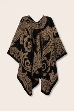 Vilanova Cachecol-Capa Cachecol Paisley preto