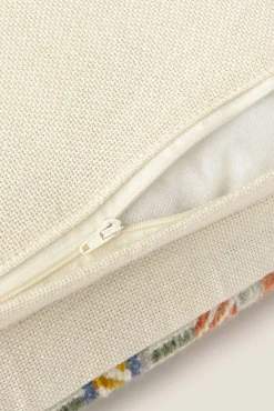 Textura Almofadas-Capa de almofada bordada geométrica vermelho