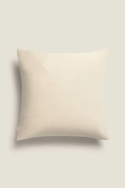 Textura Almofadas-Capa de almofada com fio tingido e desenho geométrico azul