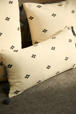 Calma House Almofadas-Capa de almofada retangular de algodão Kobe estampado