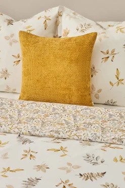 Textura Edredons-Capa de edredom de algodão com folhas em um galho cru