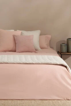 Textura Edredons-Capa nórdica algodão orgânico. Cama 80-90 cm. rosa