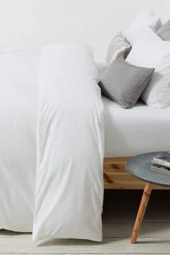 Textura Edredons-Capa nórdica algodão percal. Cama 180-200 cm. branco