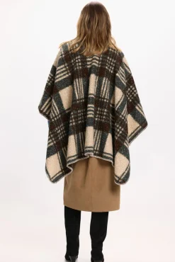 Vila Sobretudos-Capa poncho xadrez Multicolorido