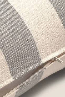 Textura Almofadas-Capa travesseiro 100% algodão riscas 45 x 45 cm. cinzento