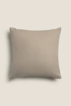 Textura Almofadas-Capa travesseiro algodão percal bicolorida 55 x 55 cm. bege