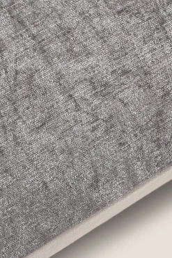 Textura Almofadas-Capa travesseiro veludo algodão 45 x 45 cm. cinzento